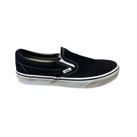 VANS Classic Slip on shoes; size 11 women's, 9.5 men's; Black & White, NEW - Picture 1 of 11